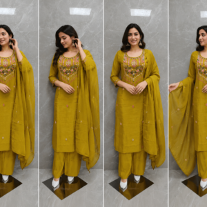 Mustard Cotton Suit Set